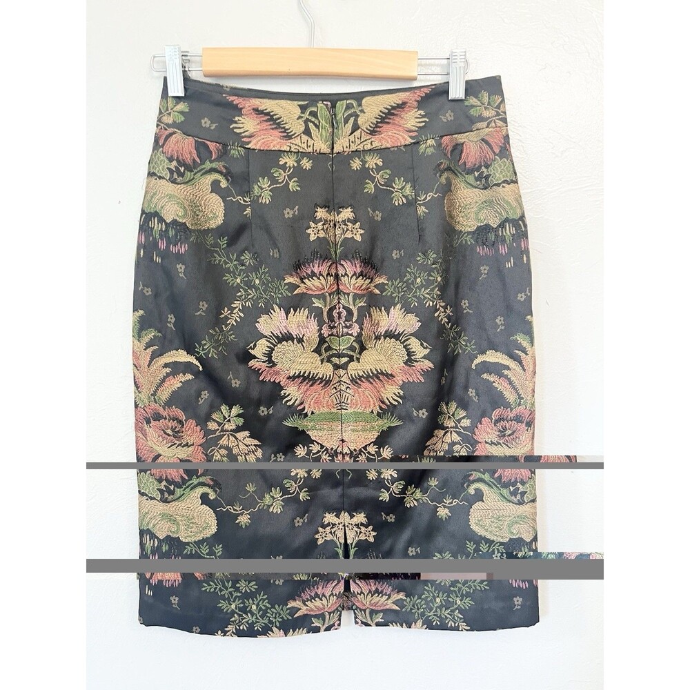 CAbi Tapestry Pencil Skirt Size 6 Floral Brocade Jacquard Lined Career New $125 - Picture 5 of 8